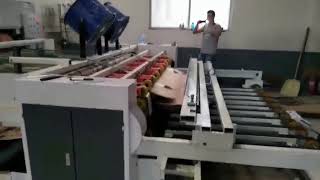 Lead edge feeder printer slotter auto counter vibrator stacker
