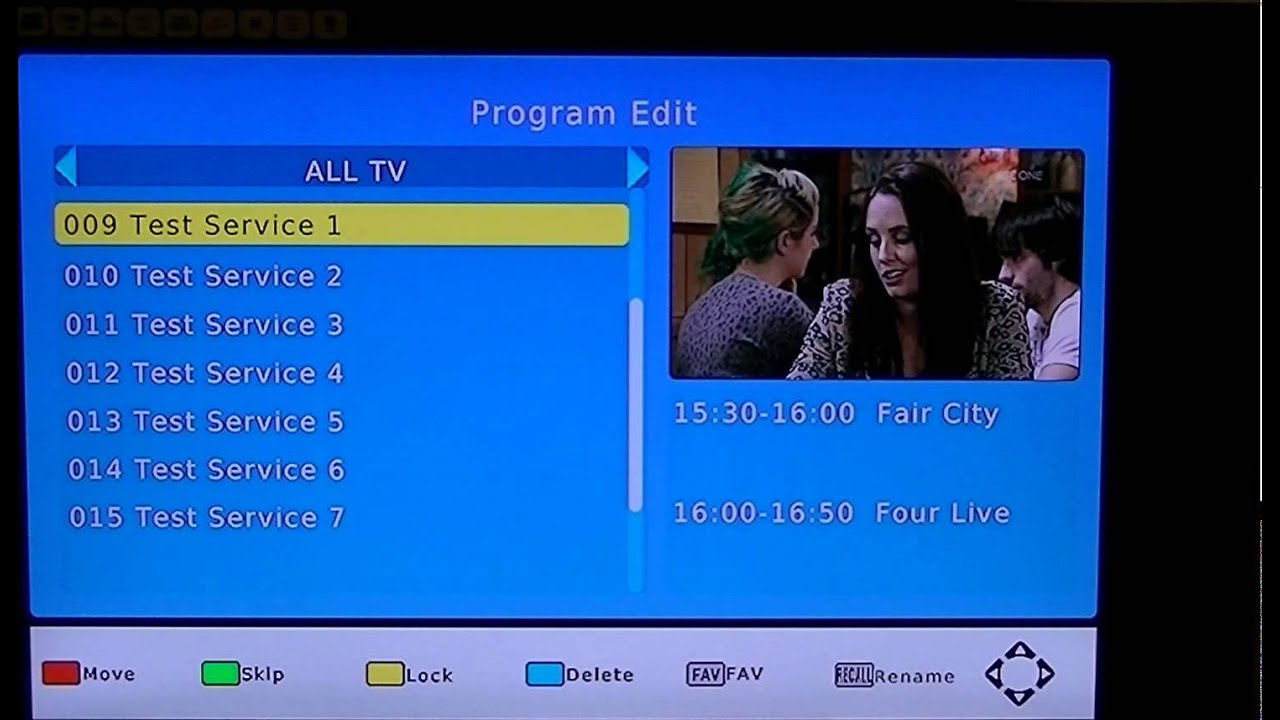 TV Star T1010 DTT Receiver  - Sort & Delete Channels