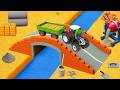 DIY Road Construction - Building a Drain System Road with Cement Truck