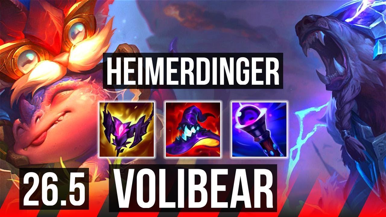Watch Heimerdinger dominate against Volibear in Korean Diamond! 
Highlights: Good KDA: 13/3/7. 
Learn what runes to use, what items to build, understand how to lane, teamfight, and outplay your opponents as #Heimerdinger. 
/// #LeagueOfLegends high elo replay 
 
Thank you for watching! 
Did you learn something new? Share it in the comments! 
If you liked this video, please leave a thumbs up, if you disliked it, be sure to give me feedback in the comments. I appreciate your support! 
 
~~~| DOMISUMREPLAY |~~~ 
High elo replays for every role and champion. Improve your gameplay. Many uploads per day. 
 
~~~| WATCH MORE |~~~ 
Main channel: https://www.youtube.com/channel/UChkYqBSmrYsPjOTK2N4pdWg?sub_confirmation=1 
Heimerdinger channel: https://www.youtube.com/channel/UCRYlhqXjG07OHGYimAIKKSA?sub_confirmation=1 
 
More replays of: 
- Heimerdinger vs Volibear: https://www.youtube.com/playlist?list=PLchWI-RdNer7jom6cfax8zsxERYbObqJ_ 
- Heimerdinger TOP: https://www.youtube.com/playlist?list=PLchWI-RdNer72rxgOYJrY6sjzTmkL4brn 
 
~~~| MATCH INFO |~~~ 
GAME TYPE: Ranked Solo/Duo 5v5 
REGION: KR 
AVERAGE RANK: Diamond III 
SEASON: Season 2026 
PATCH: 26.5 
 
~~~| SPECTATED PLAYER |~~~ 
CHAMPION: Heimerdinger 
SKIN: Dragon Trainer Heimerdinger 
RANK: Diamond III 
RIOT ID: 눈사람 딩거 # KR1 
OP.GG: https://op.gg/summoners/kr/%EB%88%88%EC%82%AC%EB%9E%8C+%EB%94%A9%EA%B1%B0-KR1 
RUNES: PRECISION - Conqueror, Presence Of Mind, Legend: Haste, Cut Down; SORCERY - Absolute Focus, Gathering Storm (Adaptive Force + Adaptive Force + Health Scaling) 
 
~~~| OPPONENT |~~~ 
CHAMPION: Volibear 
RANK: Diamond III 
RUNES: PRECISION - Press The Attack, Presence Of Mind, Legend: Alacrity, Last Stand; SORCERY - Nimbus Cloak, Celerity (Attack Speed + Adaptive Force + Health) 
 
I am not one of the summoners playing in the matches uploaded to this channel, so I am unfortunately unable to answer questions about decisions made by the summoners in the game. 
 
played at 2026-03-16 07|17|59 (CET); rec on wd-tiger at 2026-03-18 15|10|30 (CET); mtdt at 2026-03-18 15|53|45 (CET); KR-8136064047-TOP-RED