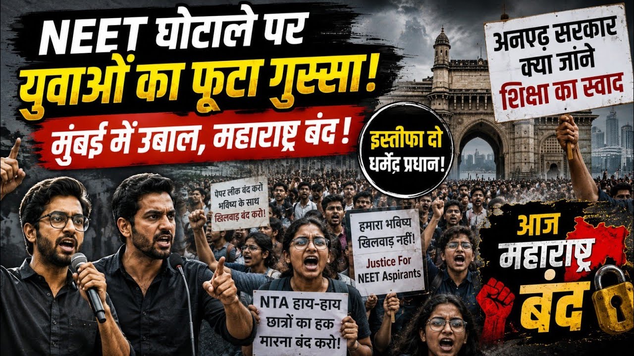 NEET Paper Leak विवाद पर महाराष्ट्र में बढ़ा आंदोलन, मुंबई में छात्रों का प्रदर्शन;सुरक्षा एजेंसियां
