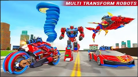 Shark Robot Car Game - Tornado Robot Bike Games 3D: Android Games