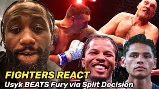 FIGHTERS REACT to Usyk DROPPING & BEATING Tyson Fury: Crawford, Gervonta, Pacquiao, Ryan, MORE