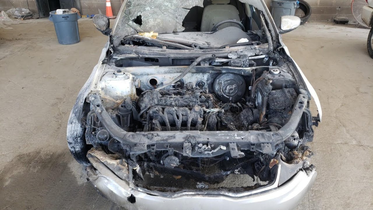 THESE KIA GDI ENGINES ARE TRASH! THIS ONE WAS BURNT UP IN COPART