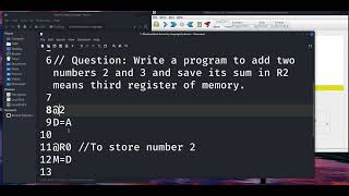 How to add two numbers using Hack Assembly Language by Nikhil