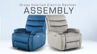 Step-by-Step Assembly Video for Recliner Sofa | Drogo Valerium Setup Guide