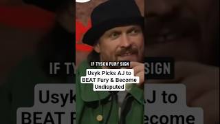 Usyk Picks AJ to BEAT Fury &amp; Become Undisputed #anthonyjoshua #usyk #tysonfury #boxing #ufc #mma
