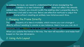 How To Properly Change The Scnview Frame In Xcode Scenekit