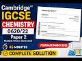 Cambridge IGCSE Chemistry Paper 2 (0620/22) Complete MCQ Answers | Feb/March 2026