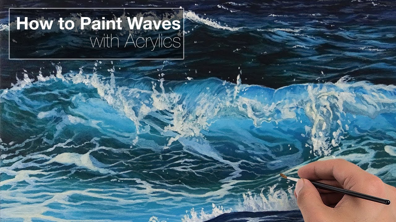 Featured image of post How To Paint Crashing Waves In Acrylics / Follow the creation of an acrylic wave break painting and the method for shadows, highlights, and using glazes.