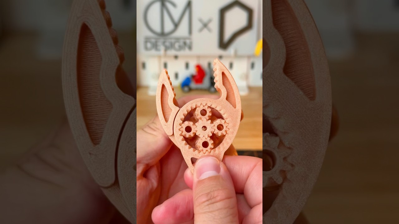 Print in Place Planetary Gear Clamp by StatusSymbol! Printed with Protopasta! 