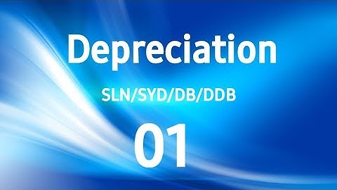 Depreciation 01✍️ computer applications for accounting