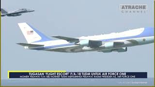 Padu Momen Flight Fa-18 Tudm Iring Air Force One