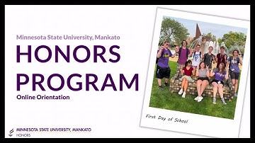 MNSU Honors Program Orientation Video