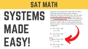 SAT Systems of Inequalities Explained in One Problem (2021) | SAT Math Review