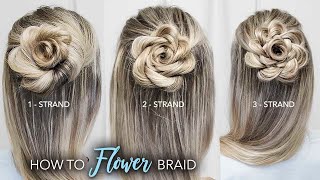 How To Flower Braid 🌸 3 Pretty Flower Braids