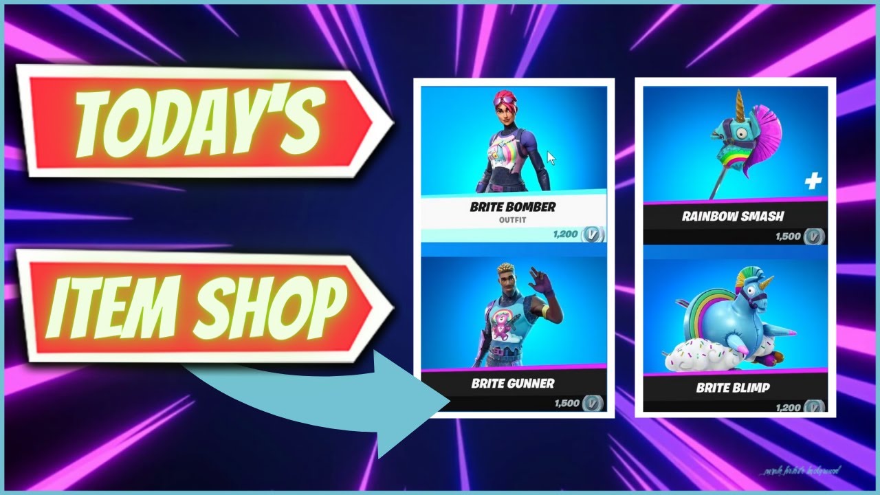 Check out part of the *SUNSHINE AND RAINBOWS* set in today’s Fortnite item shop