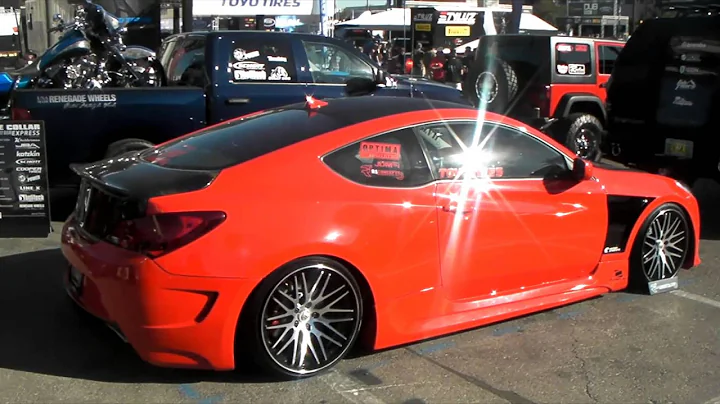 DUBSandTIRES.com 2012 Hyundai Gennesis Coupe Review staggered 20'' Lexani  machined Luxury wheels