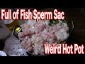 外人艶女が東京イチの白子鍋で泥酔①Japanese weird looking hot pot which makes me puke