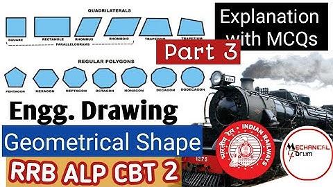 [Part 3] Geometric Figures Engineering Drawing for RRB ALP/Technician