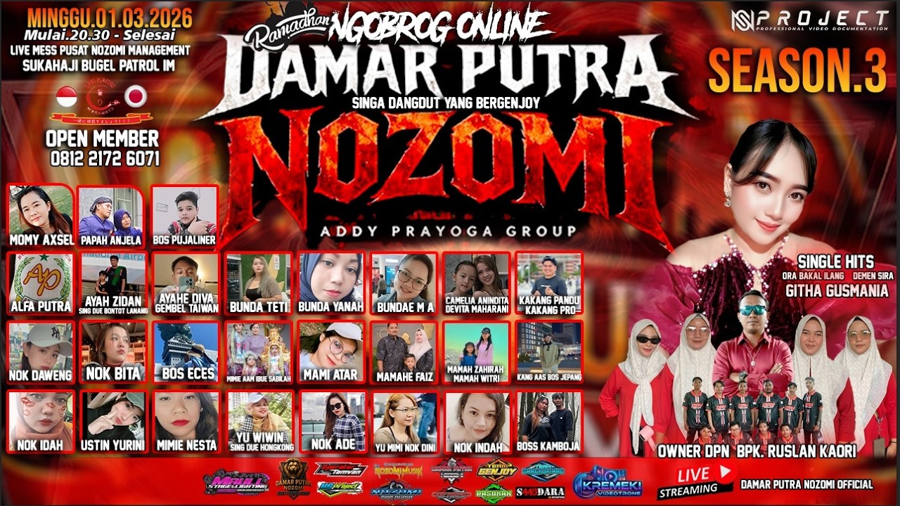 🔴LIVE STREAMING NUNGGU SAHUR BARENG DAMAR PUTRA NOZOMI (ADDY PRAYOGA GROUP) | SEASON. 3