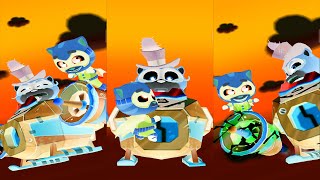 TALKING TOM HERO DASH 2021 - GHOST MIDNIGHT GINGER FIGHTING MAIN RACCOON BOSS FUNNY GAMEPLAY screenshot 4