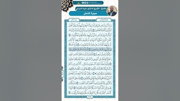 سورة النحل من الاية 35 - 54 / للقارئ ضياء المرعي