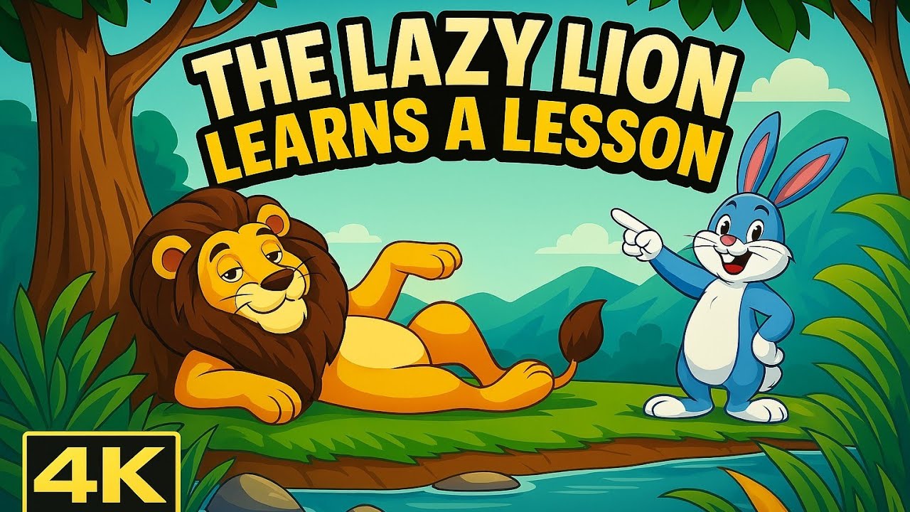 Leo the Lazy Lion | Kids Moral Story | Short English Story | Bedtime ...