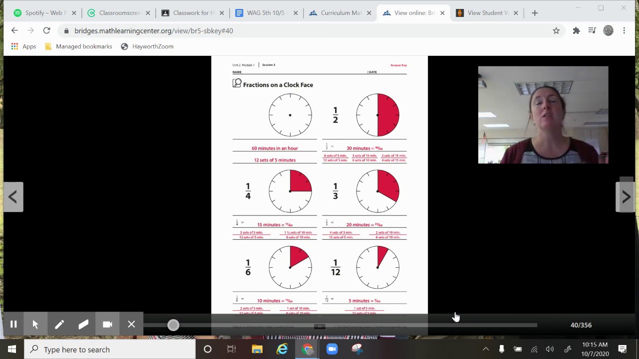 Fractions on a Clock Face - YouTube