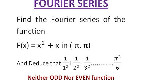 Find Fourier series for neither even nor odd function (-π,π) Examples  l Anumega tutorial 02