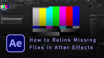 After Effects Tutorial: How to Relink Missing Files in After Effect