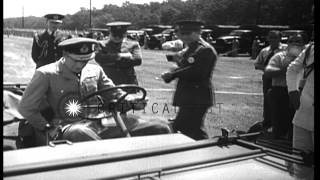 Duke of Kent visits Martin aircraft plant in Middle River, Maryland. HD Stock Footage