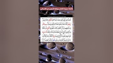 خاتمة سورة الفتح برواية الدوري عن الكسائي
