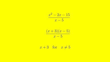 How to Reduce Rational Expression (x^2 - 2x - 15) / (x - 5) to Lowest Terms - Step by Step Guide