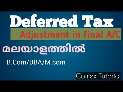 Adjustment of special items in the final account of the company part 3/deferred Tax/ Malayalam