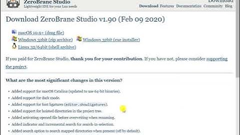 instalar love with ZeroBrane Studio