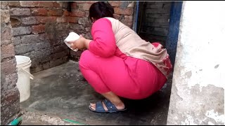 Today Cleaning My Bathroom  | Pakistan Most Beautiful Village Life | Village Women Work-Married Life