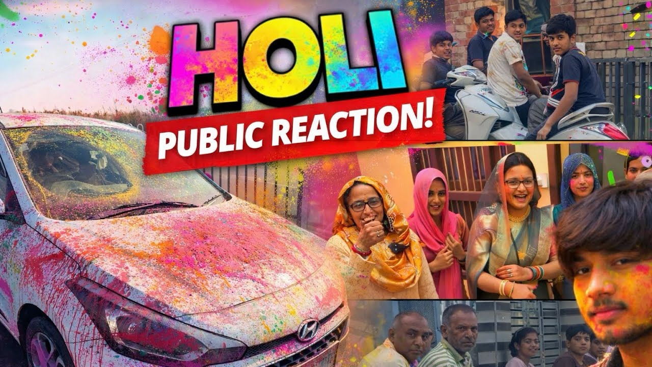 Holi Public Reaction Vlog ||😍👀🥵😱