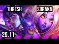 THRESH &amp; Aphelios vs SORAKA &amp; Smolder (SUP) | EUW Master | 25.11