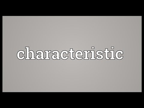 Characteristic Meaning