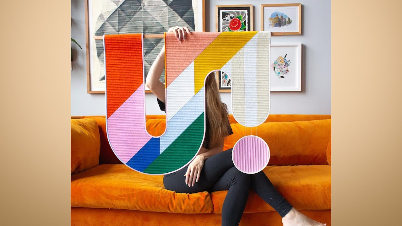 Crafting splashy 'squiggle quilts' is a dream come true for artist Emily Van Hoff