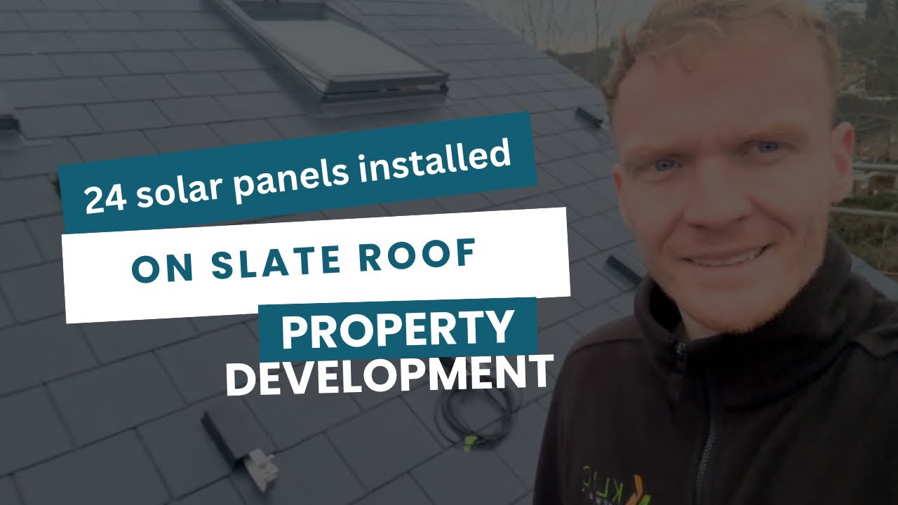 Installing 24 x 500watt dmegc solar panels on a slate roof for a small property development