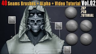 Brush: 40 Seams Brushes +Alpha Vol.02 || Intro