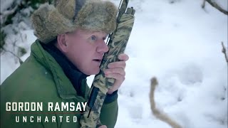 Gordon's Snowbound Grouse Hunt in Alaska | Gordon Ramsay: Uncharted