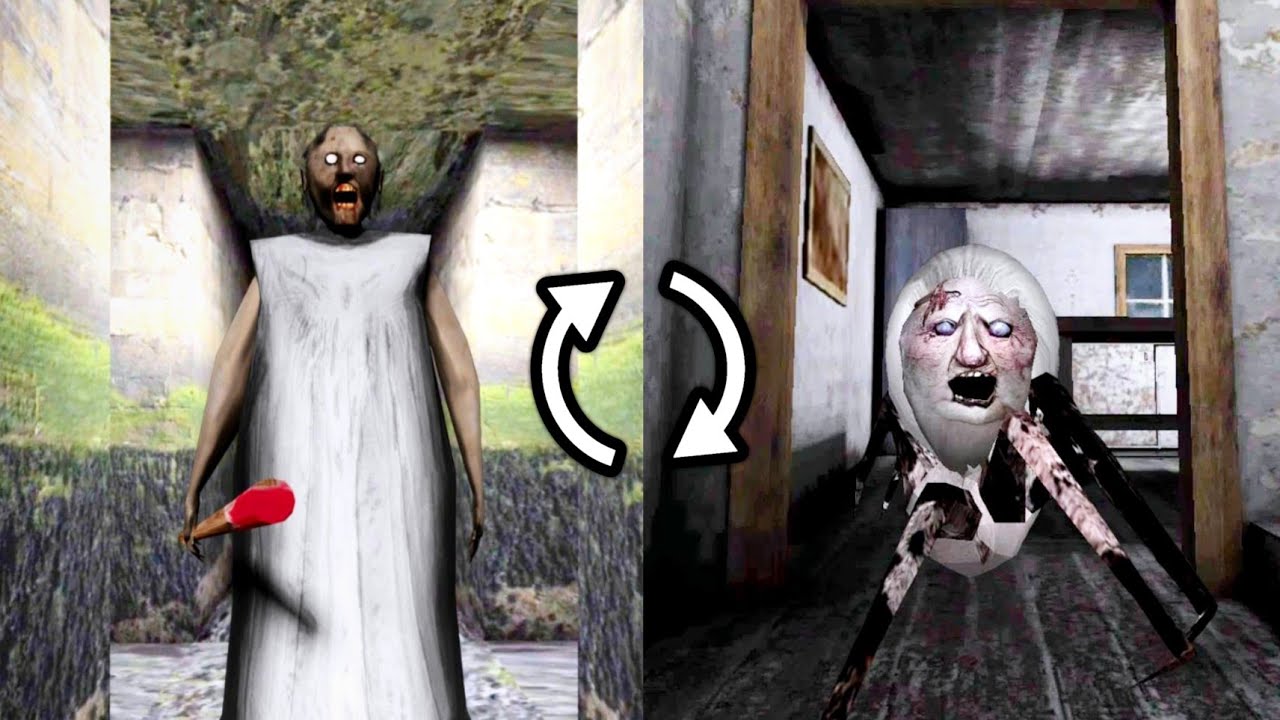 Granny 1.8.4 Changer Mod Spider Mom Inside House Vs Granny Inside Sewer Full Gameplay - Granny Mod