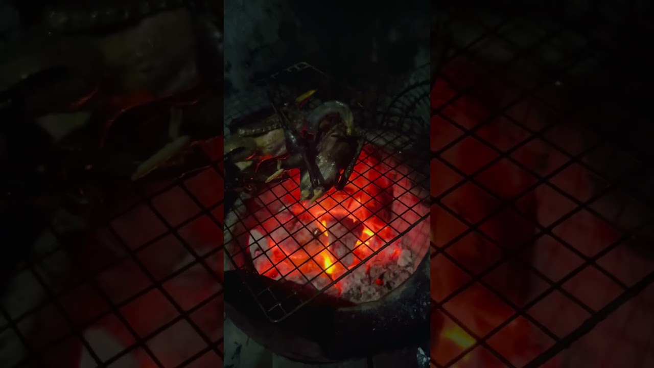 Grilled local birds for dinner 