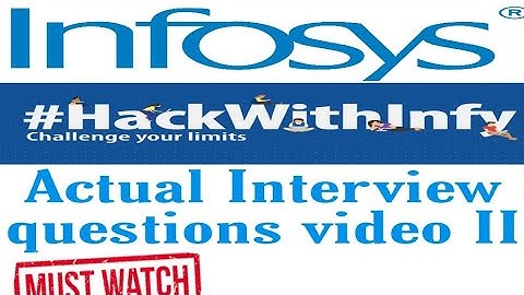 Hackwithinfy Interview Experiences video 2 || Infosys interview questions