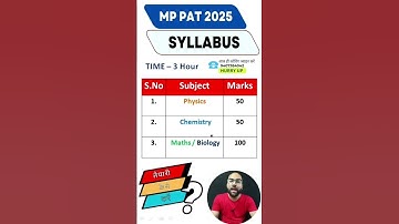 MPPAT 2025 Syllabus, Application Form,Cut Off,Exam Date, Counselling, Coaching,toppers #mppat2025