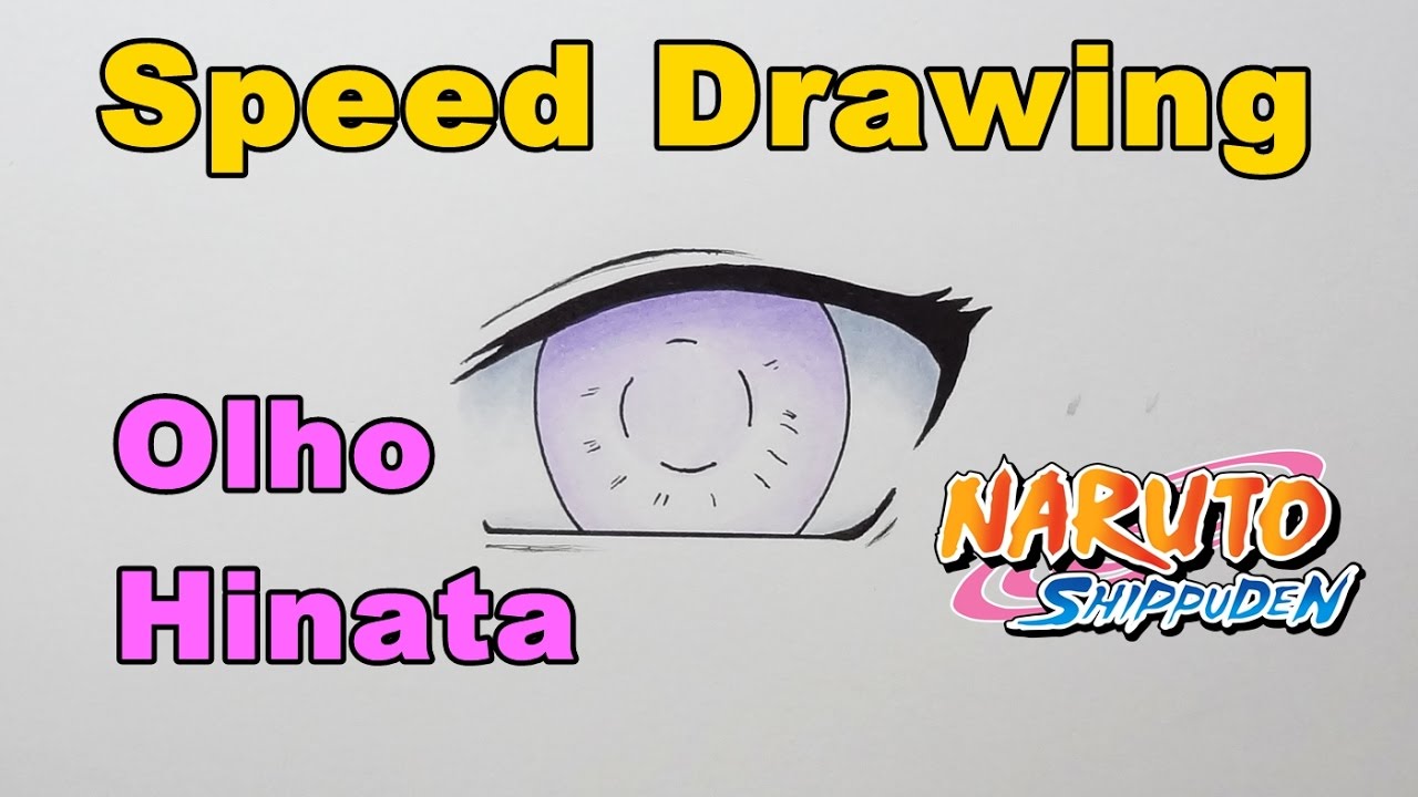 TUTORIAL COMO DESENHAR o BYAKUGAN da HINATA passo a passo 