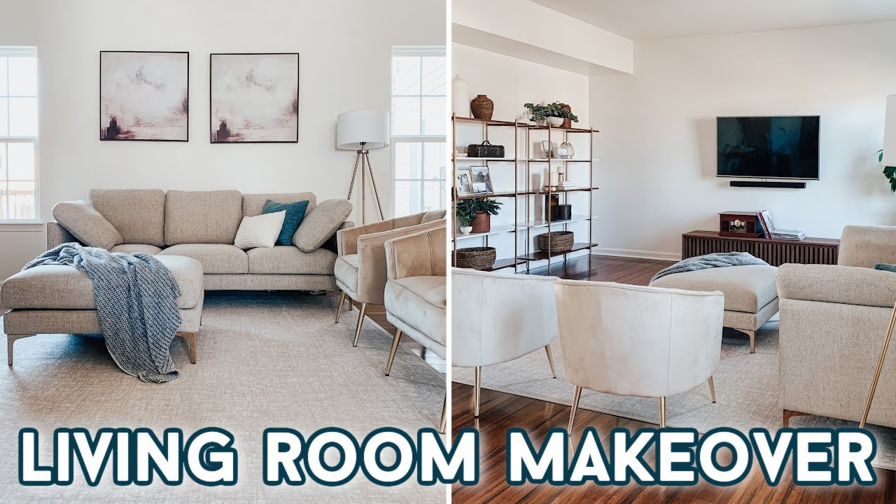 DIY Living Room Makeover with Decorating Tips and Ideas - YouTube